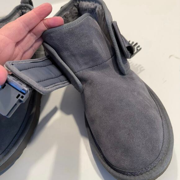 UGG Neumel Snapback metal grey chukka buckle Boot bootie ankle mini size 10 - Picture 6 of 14